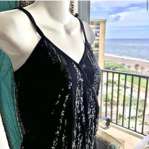 NWT Express Black Sequin Slip Dress